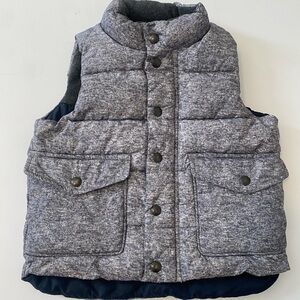 GAP Gray Down Alternative Puffer Vest 3T